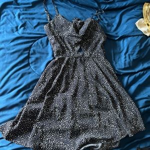 Dark blue dot dress